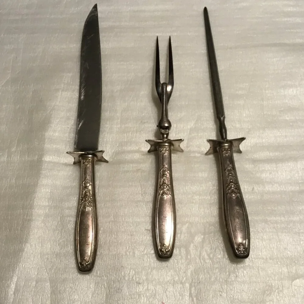 Antique 1919 International Silver Co. - William Rogers Ambassador carving set